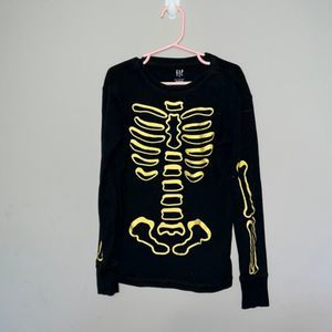 3 for $25 / Boys Gap Skeleton  Long Sleeve Shirt Glows in the Dark